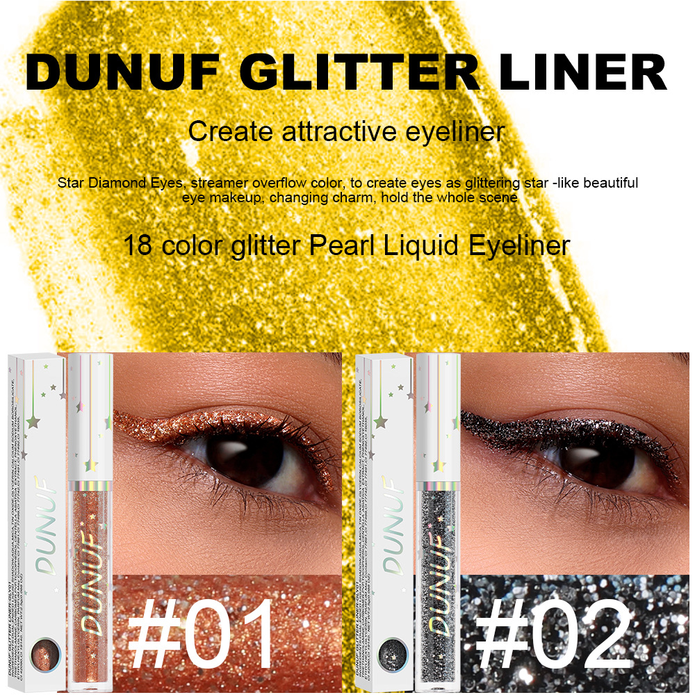Check out DUNuf 18-color Gold Onion Powder eyeliner Liquid! Link Disclaimer - For Foreign trade only undefined