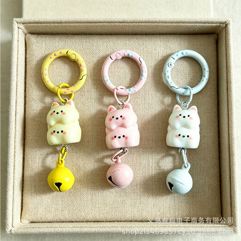 Cartoon Stacking West Highland Terrier Puppy Bell Phone Chain Keychain Bag Pendant DIY Bead Pendant Backpack Decoration Cartoon Stacking West Highland Terrier Puppy Bell Phone Chain Keychain Bag Pendant DIY Bead Pendant Backpack Decoration