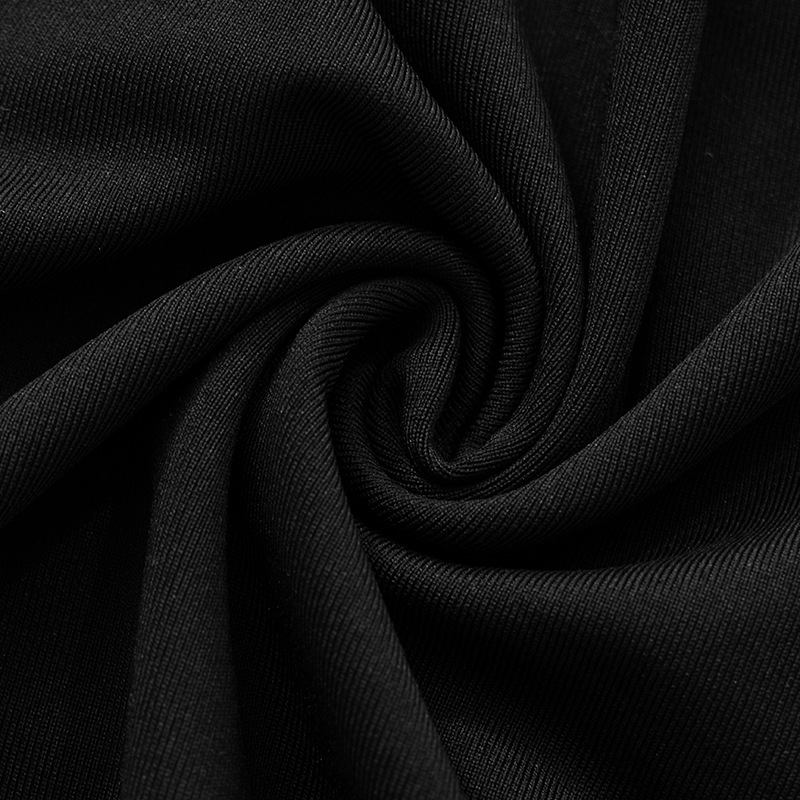 Women Clothing Sexy Slim Fit Solid Color round Neck Split Cuff Maxi Dress