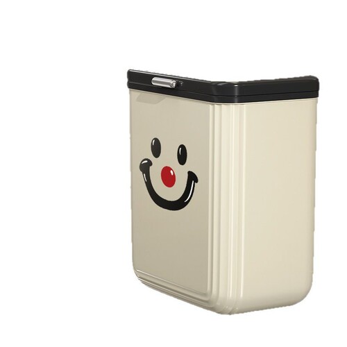 Trash can for bathroom tissue with lid and storage clip, toilet paper holder, wall-mounted large bucket, suitable for kitchen and home use.