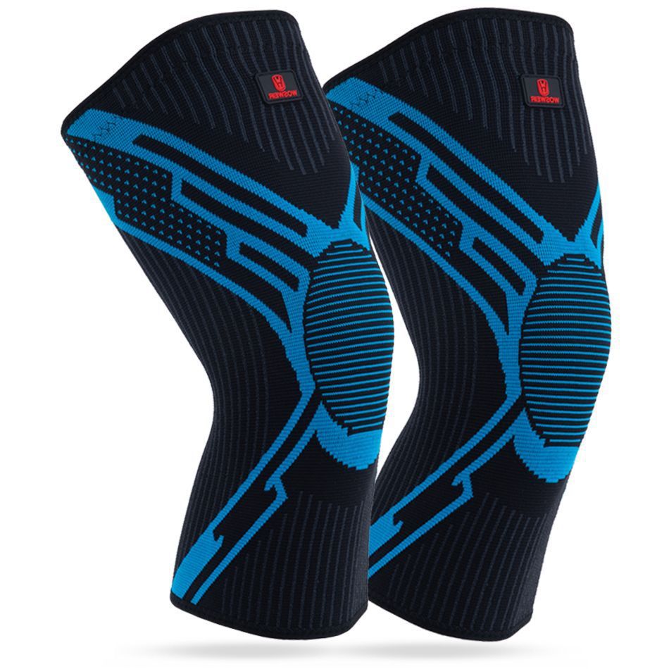 Rodilleras deportivas de verano para saltar la cuerda de nailon alargada para correr baloncesto para hombres y mujeres cubierta protectora profesional antideslizante para rodillas