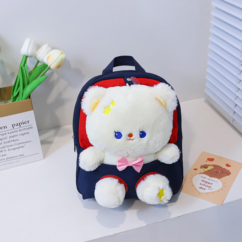 Bolso DE LOS NIÑOS kindergarten Mochila pequeña clase chica mochila lindo Oso de dibujos animados muñeca de peluche mochila fabricante