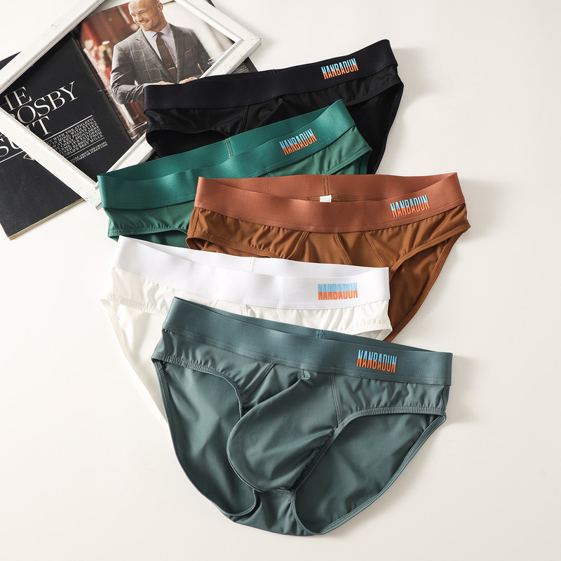 Cross-Border Foreign Trade Men's Sexy Large Pouch Briefs, Breathable and Comfortable, Simple Solid Color Sports Underwear Cross-Border Foreign Trade Men's Sexy Large Pouch Briefs, Breathable and Comfortable, Simple Solid Color Sports Underwear