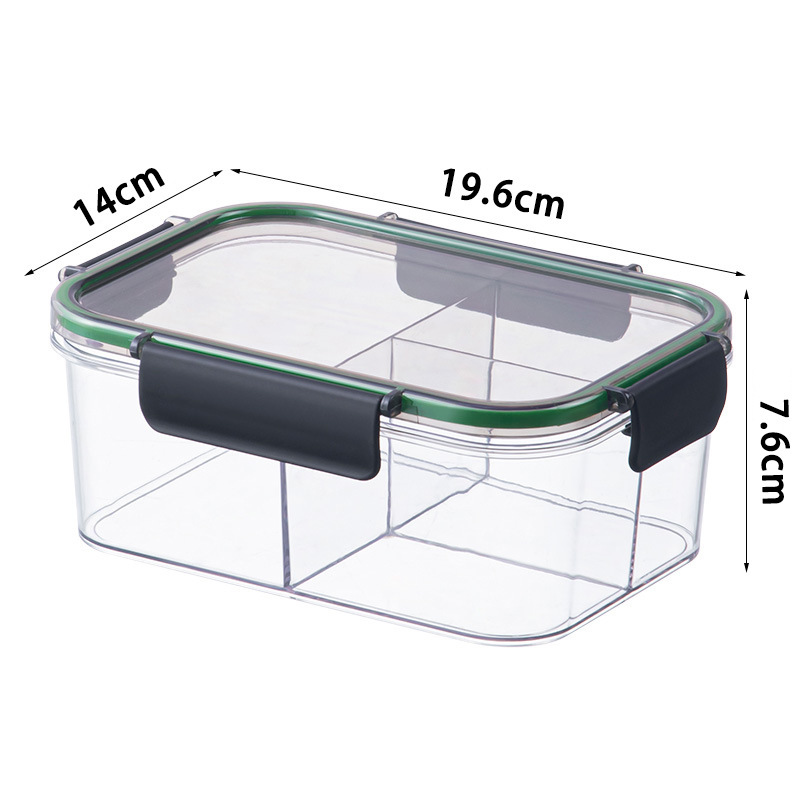 Caja de conservación - 3 puntos - marrón transparente - 1170ML - 1 pc
