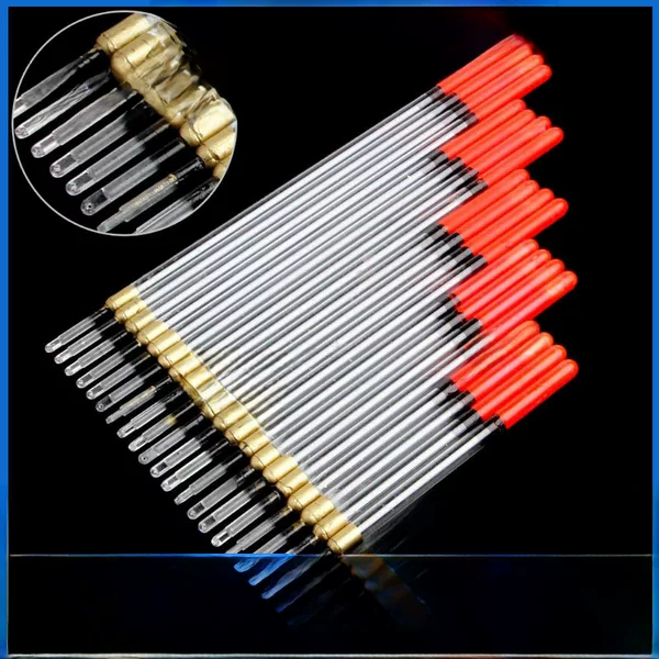 Transparent Plastic Fishing Floating Floating Plastic Hollow Straight Floating Bead Light Tube Hollow Eye-catching Fishing Floating suit