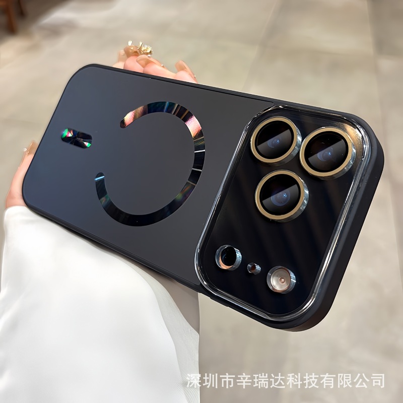 适用iPhone17ProMax手机壳大视窗磨砂磁吸镭射苹果16防摔保护套14|undefined