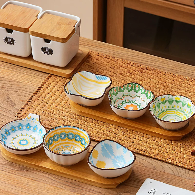 Приправа Bohemia для керамических изделий Diber Dip Dip Spicy Hot Pot Приправа Dibers Creative Home Соевый соус Уксус Маленький диск
