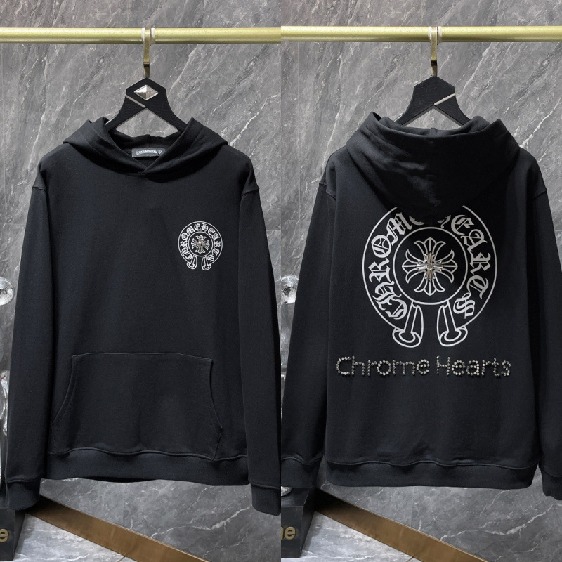 Chrome Heart Hoodie 克罗伈十字架连帽卫衣跨境宽松男女拉链帽衫|undefined