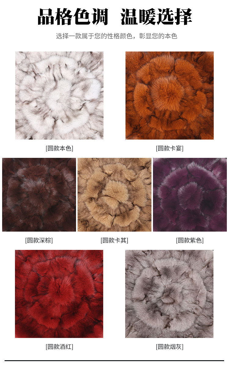 New car fox fur winter cushion pure wool seat cushion short plush sheepskin three-piece single piece without backrest
