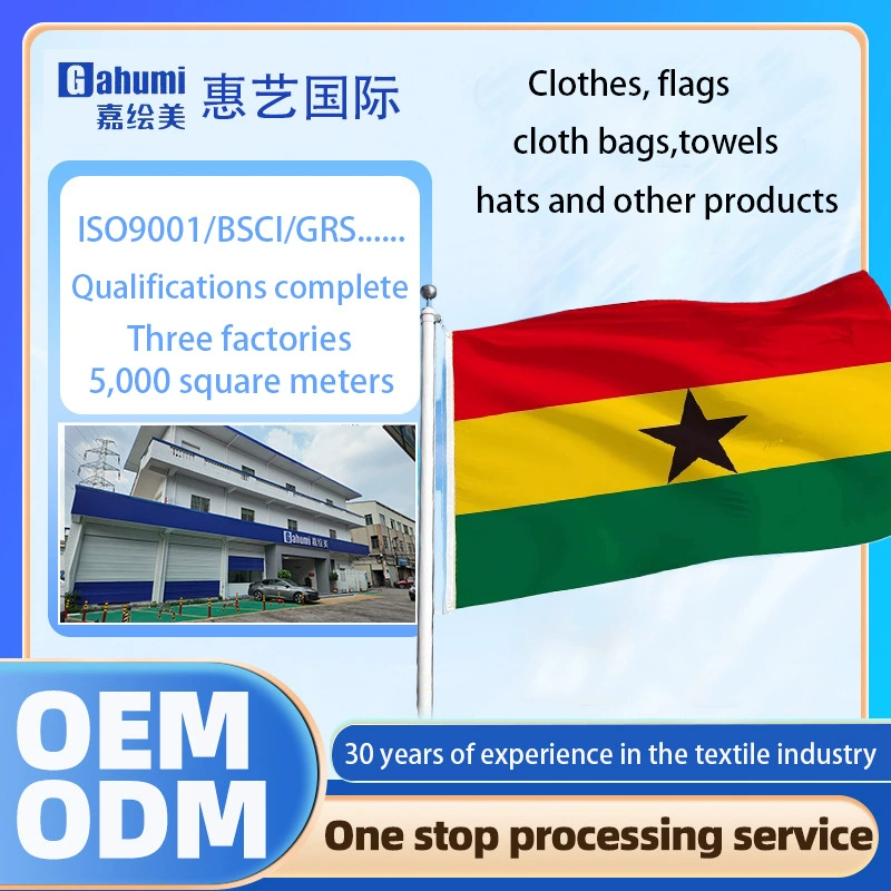 OEM изготовленный на заказ выборный национальный стандарт флаг Ганы уличный большой флаг ручной волнистый флаг на веревке настольный флаг для компании
