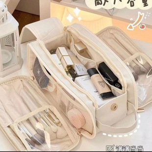 Capacious cosmetic bag to go out for traveling, brand handheld storage system
