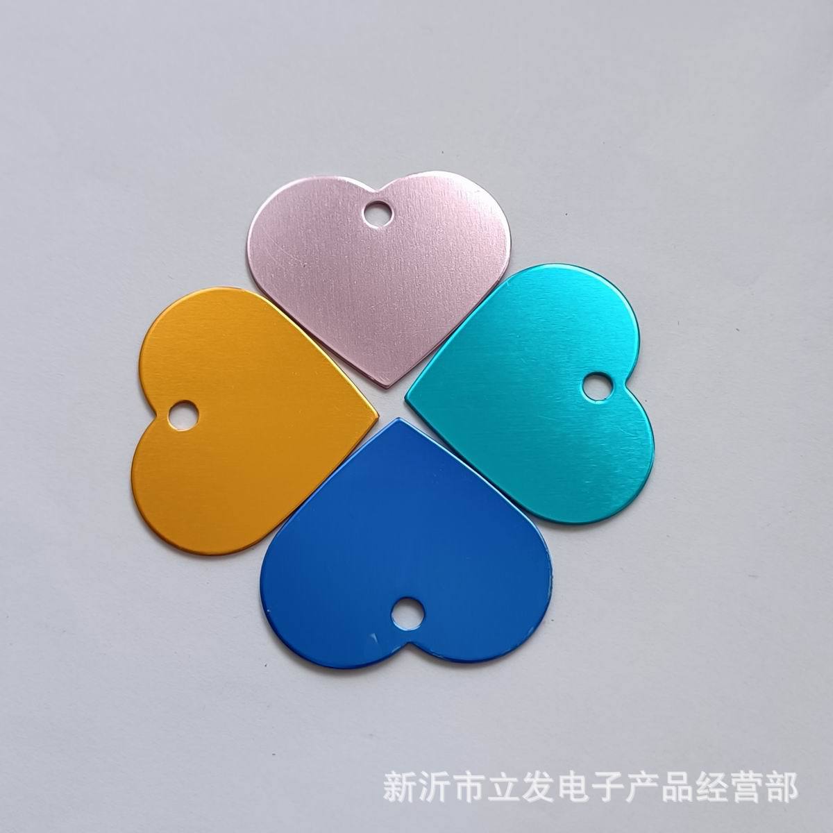 工厂直销空白狗牌 心形氧化狗牌 无LOGO狗牌 金属氧化铝合金挂牌