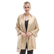 跨境外贸热销涤纶长巾秋冬百搭双面金银丝围巾柔软透气时尚沙滩巾