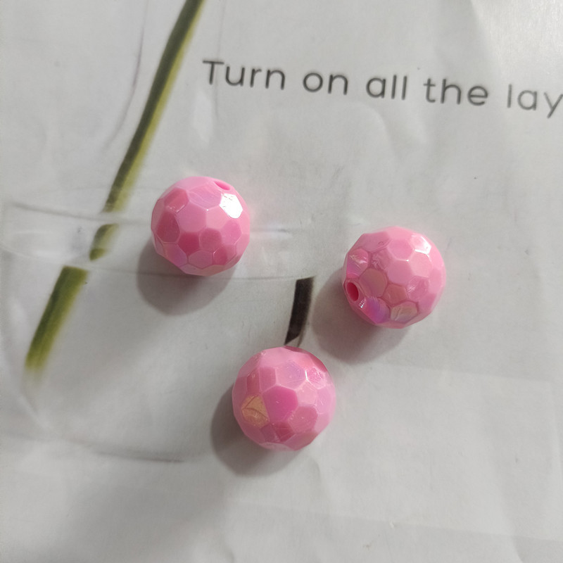 Corte de color sólido transparente, perlas de fútbol de fantasía, perlas de la tierra, bolas de luz de colores, bolas de bricolaje, bolsos diy, pulseras, accesorios para colgar coches image 12