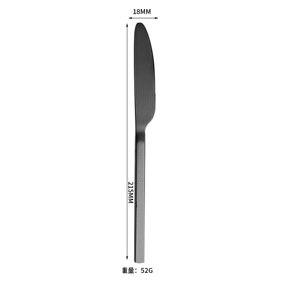 430 cuchillo de acero inoxidable cuchillo de arena cuchara hotel de lujo ligero oro engrosado set de platos set de cinco piezas