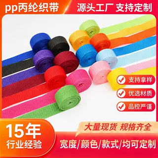 厂家定制彩色丙纶珠纹织带箱包 手提背包肩带 900DPP宠物织带辅料