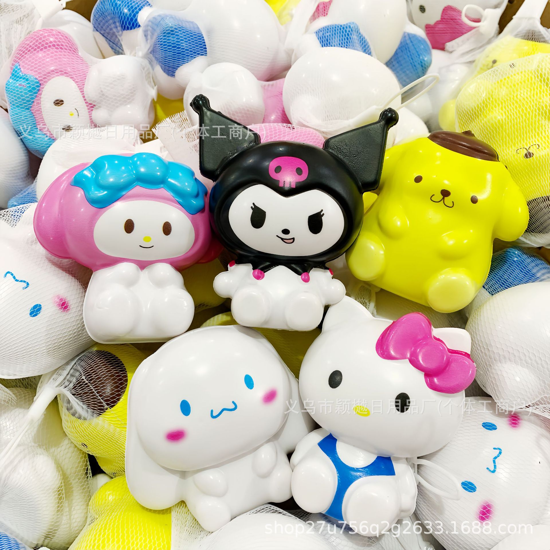 대형 앉은 자세 산리오 [10CM] 혼합머리 메쉬백