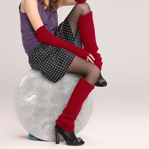 European and American yoga warm leg-protecting woolen socks over the knee autumn and winter knee-protecting stockings pile socks ballet foot warmers