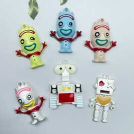 可爱卡通车载车内挂件合金饰品 DIY创意手机包包衣服挂件装饰批发