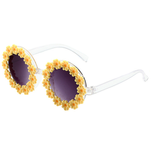 Internet celebrity funny sand sculpture flower daisy sunglasses, party sunglasses, decorative sunflower glasses cross-border