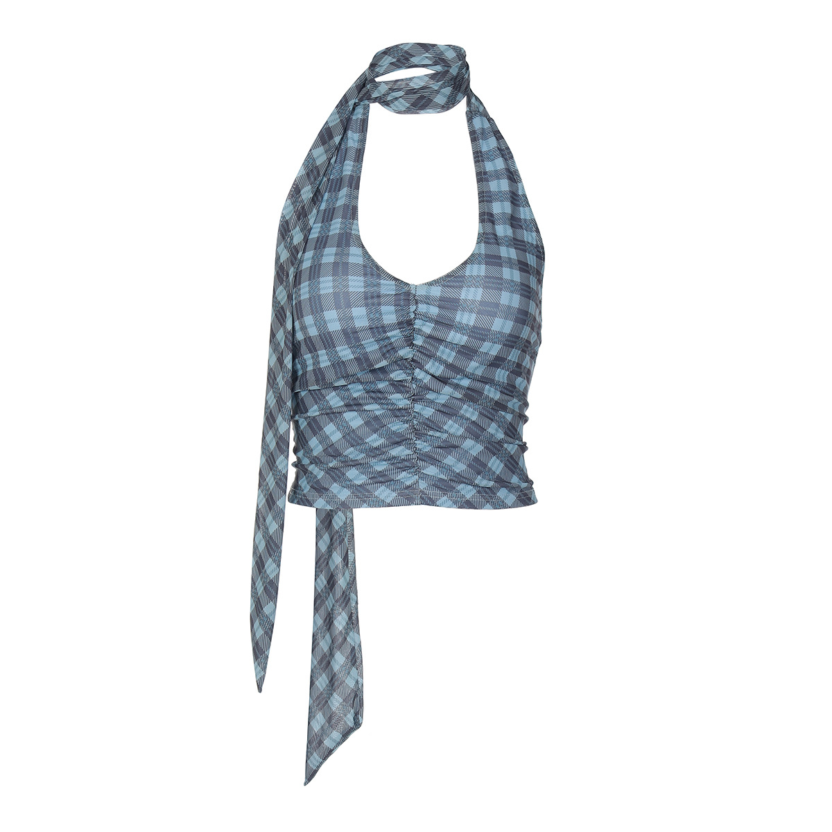 French Retro Women's Halter Neck Camisole Slim Fit Versatile Top For Autumn New Style_ecoleips.com