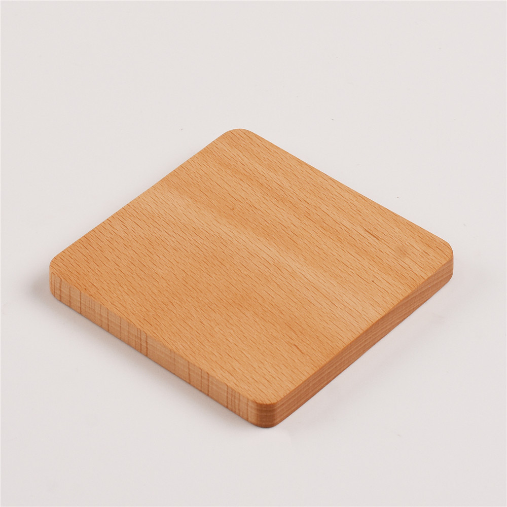 Creativo posavasos de madera maciza logo palabra grabada bandeja de té de madera bandeja de té bandeja de té bandeja de té bandeja de té bandeja de té de madera almohadilla de aislamiento térmico de estilo japonés