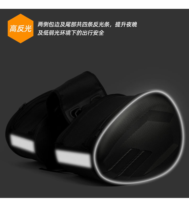 Motorcycle Saddle Bag, Helmet Bag, Waterproof Rear Seat Side Bag, Hanging Bag, Pannier Bag, Long-Distance Motorcycle Travel Luggage Bag, Motorcycle Equipment