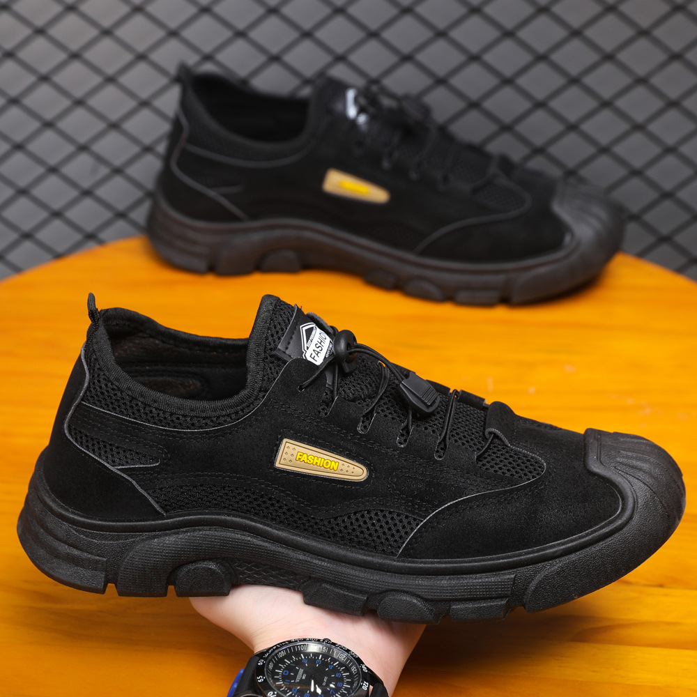 Zapatos de montaña para hombres de verano nuevos zapatos deportivos de hombre transpirables y cómodos, zapatos de malla ligeros para hombres, zapatos casuales al aire libre
