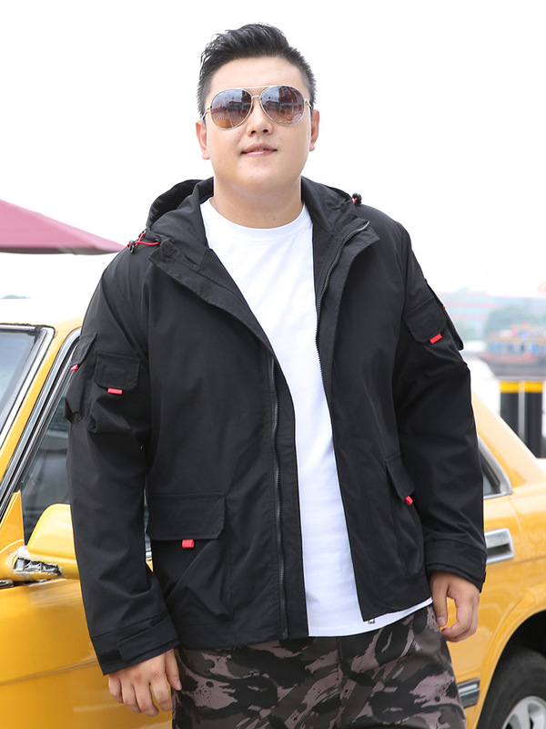 大码工装男士休闲夹克春秋季12XL宽松潮流加肥加大胖子男装外套薄|undefined