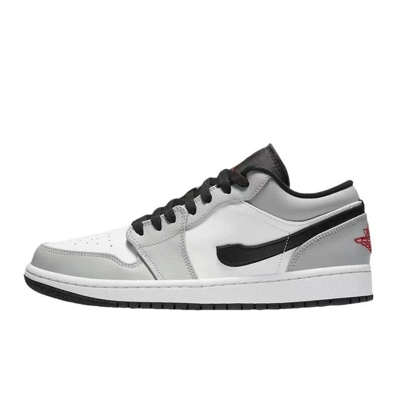 莆田純正 AJ1Low 紳士靴ロートップスニーカー黒と白のつま先スモークグレー Joe 1 ハイバージョンカジュアルシューズ女性のモカ|undefined