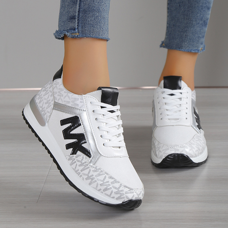 women's sports breathable sneakers platform with shoelaces