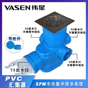 Weixing Large Diameter Drainage Collicer Same Layer Drainage Blockage Leak-proof and Odor-proof PVC Water Dehydrator Stereo Pipe Fittings