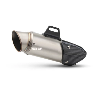Motorcycle Modified Exhaust Tail Section Yamaha Horizon Kawasaki Universal Large Displacement Sc Oblique Exhaust Pipe (Exhaust manifold) - titanium-ribbon-car-pattern-cover