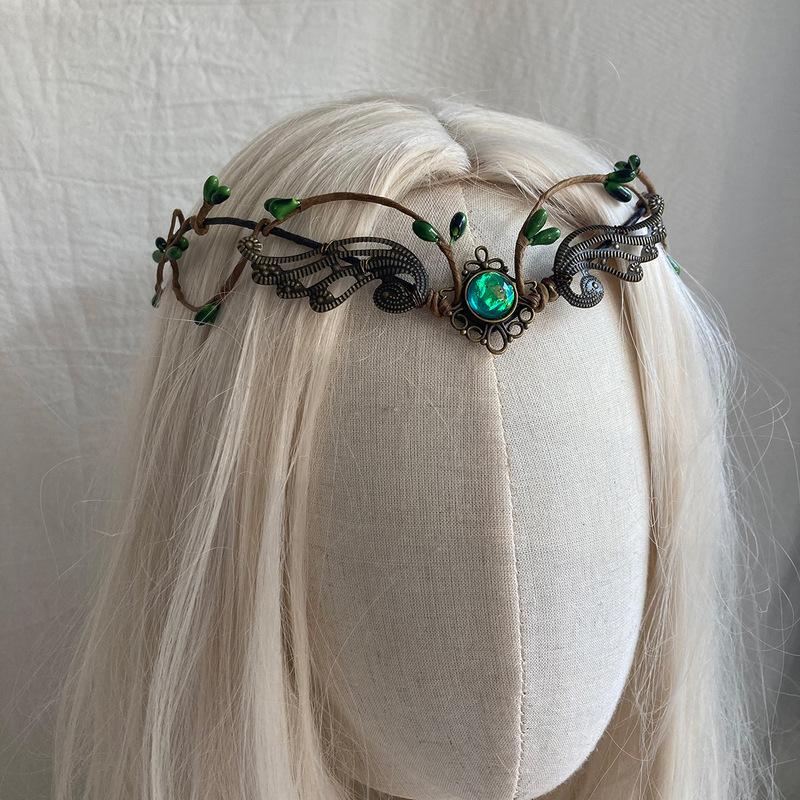AliExpress クロスボーダー エルフ クラウン ヘアクラウン エキゾチックなスタイルのヘアアクセサリー ゴシック手作り魔女ヘアアクセサリー サン|undefined
