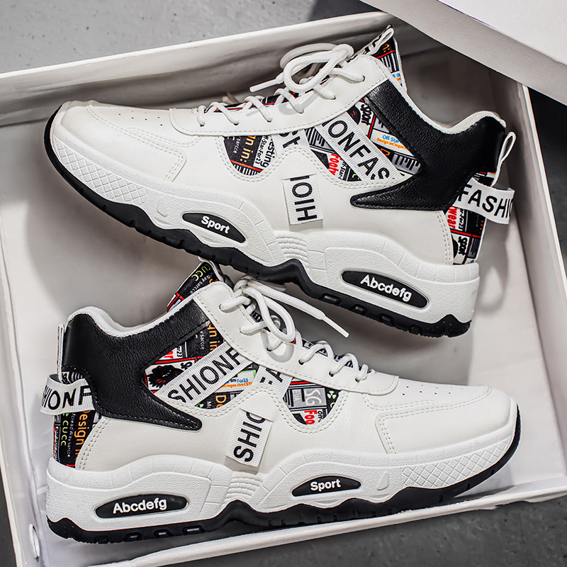 2026 primavera zapatos de hombre nuevos zapatos deportivos transpirables de alto perfil de moda para hombres, zapatos casuales de suela gruesa para hombres