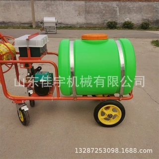 电瓶式400L卷管打药桶汽油手推喷药机 葡萄园果园喷雾器