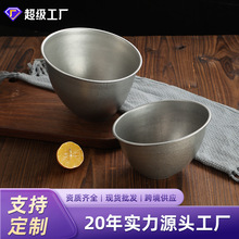 复古不锈钢生菜桶做旧烤肉蔬菜桶小吃碗垃圾桶斜口碗火锅厅调料碗