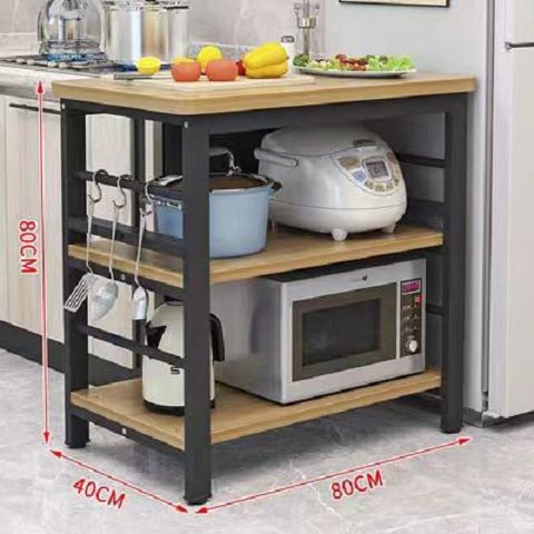 Three layers length 80*width 50*height 80 [light walnut color]