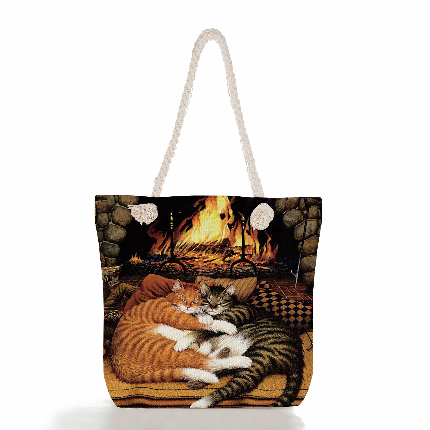 Women's Classic Style Cat Canvas Shopping Bags display picture 2