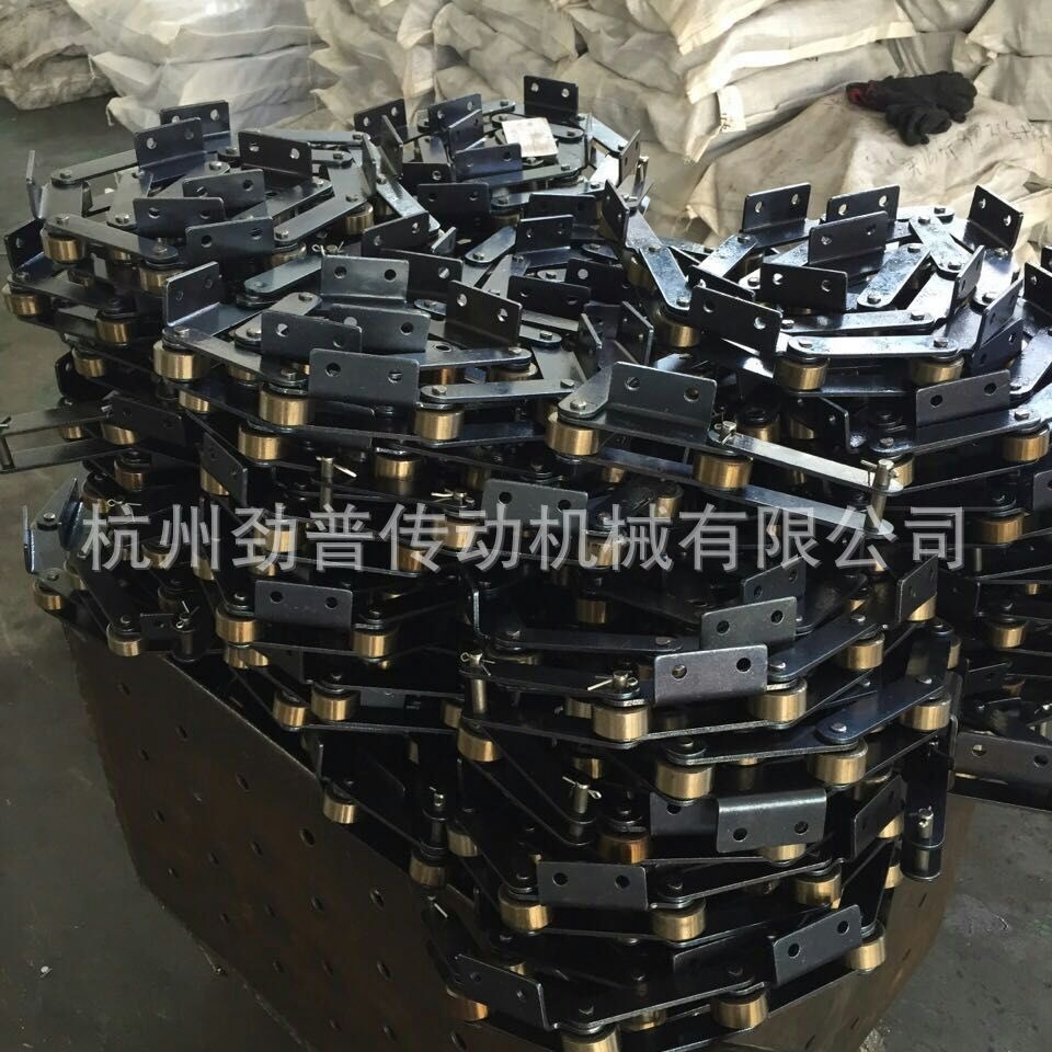 厂家生产大节距链 链板 涂装线链条 表面发蓝出来 大滚子弯板链条