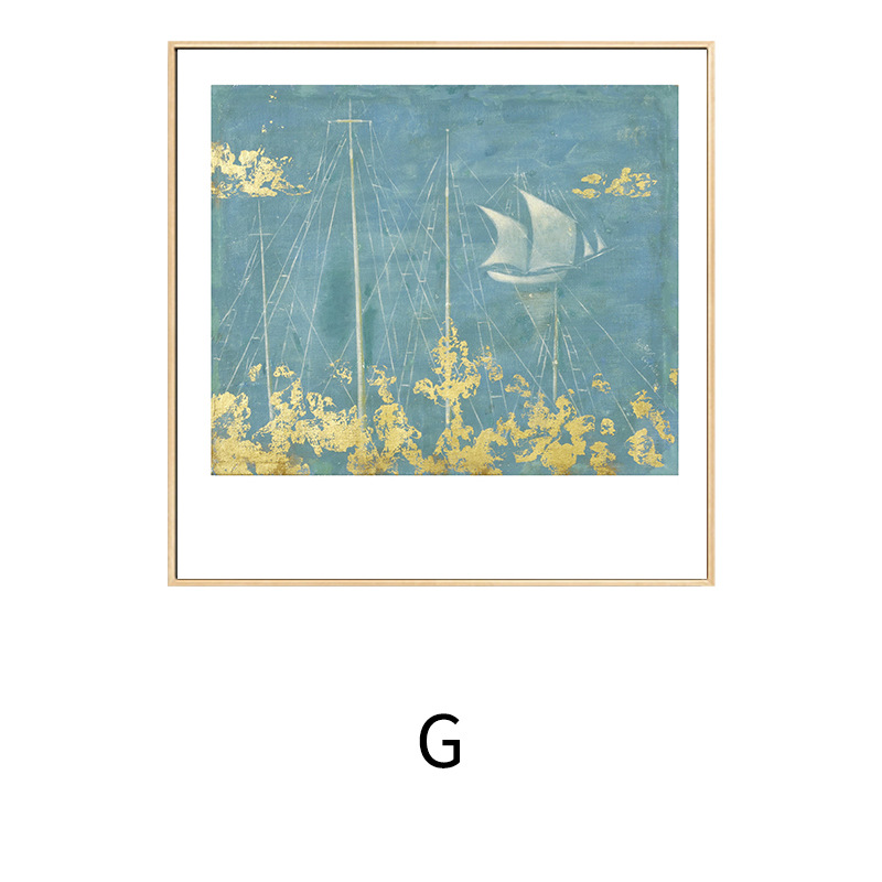 Spiros Niche Light Luxury Art Decorative Painting Living Room Painting Dining Room Square Landscape Painting Bedroom Mural Painting