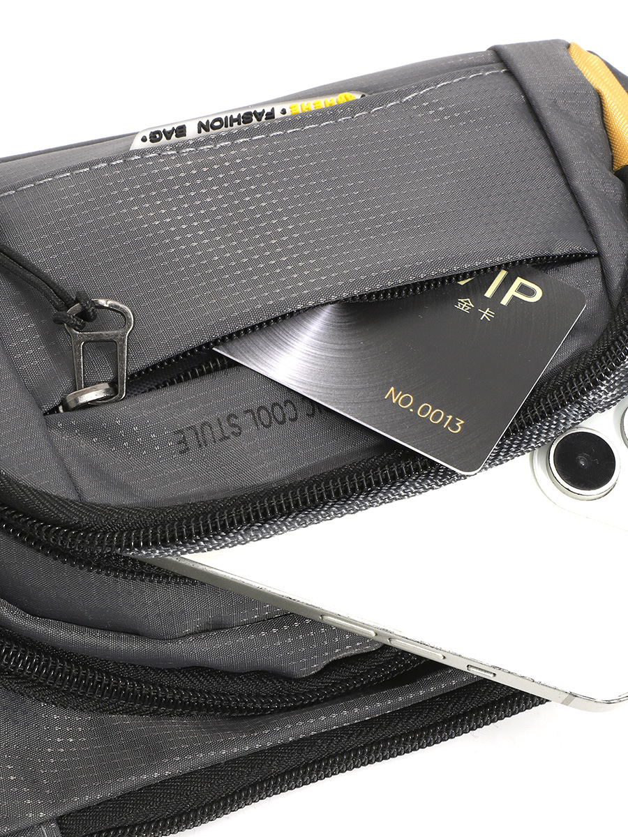 Outdoor Sports Men's Wear-resistant Waist Bag Simple Waterproof Portable Multifunctional Crossbody Chest Bag for Cross-border