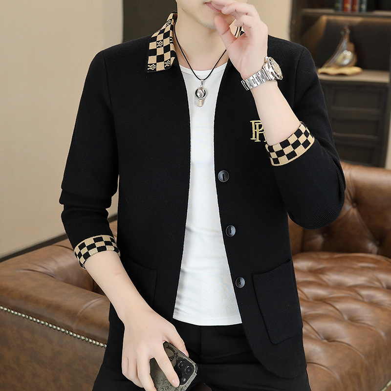 [New Style] We23865-P55 Autumn Casual Fashion Sweater Jacket Men's Long Sleeve Cardigan Group File 8.2