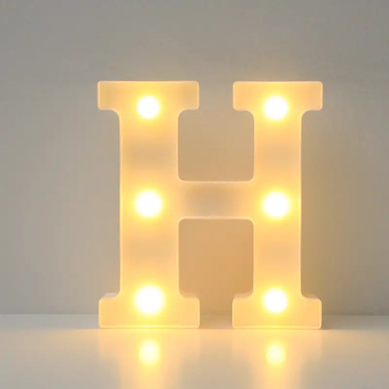 Amazon (16cm) LED blanco inglés número de letras lámpara de cumpleaños propuesta de matrimonio atmósfera lámpara LED lámpara decorativa