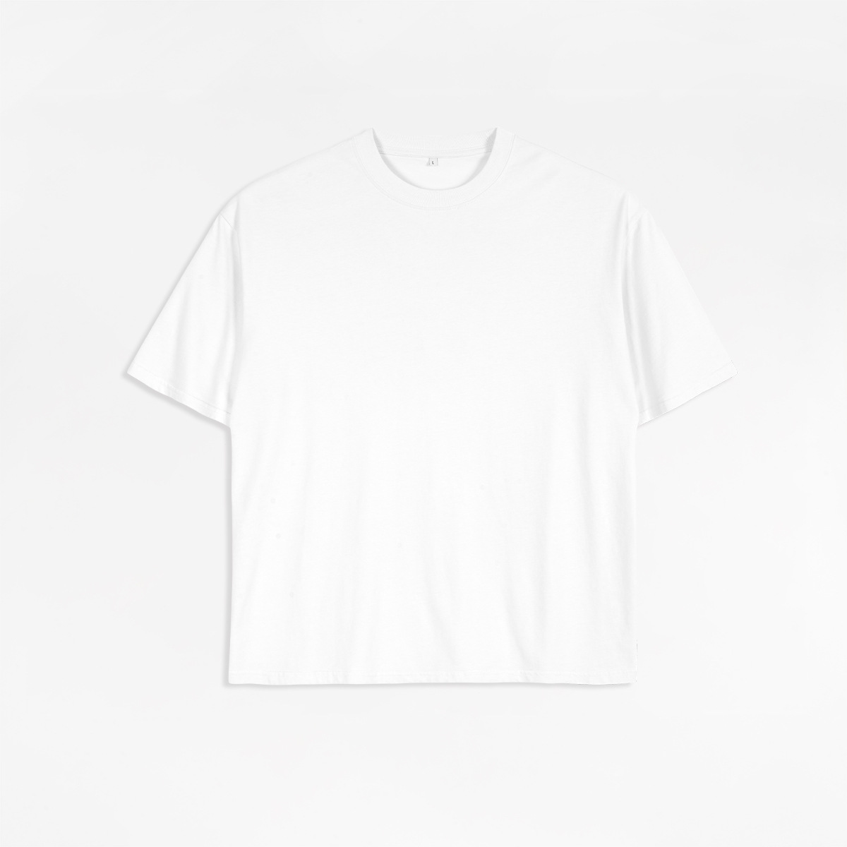 ETAI Hombre| Boxy de alta calidad de manga corta pesada camiseta masculina de algodón suelta marca de moda pequeño cuello sólido de manga corta image 8