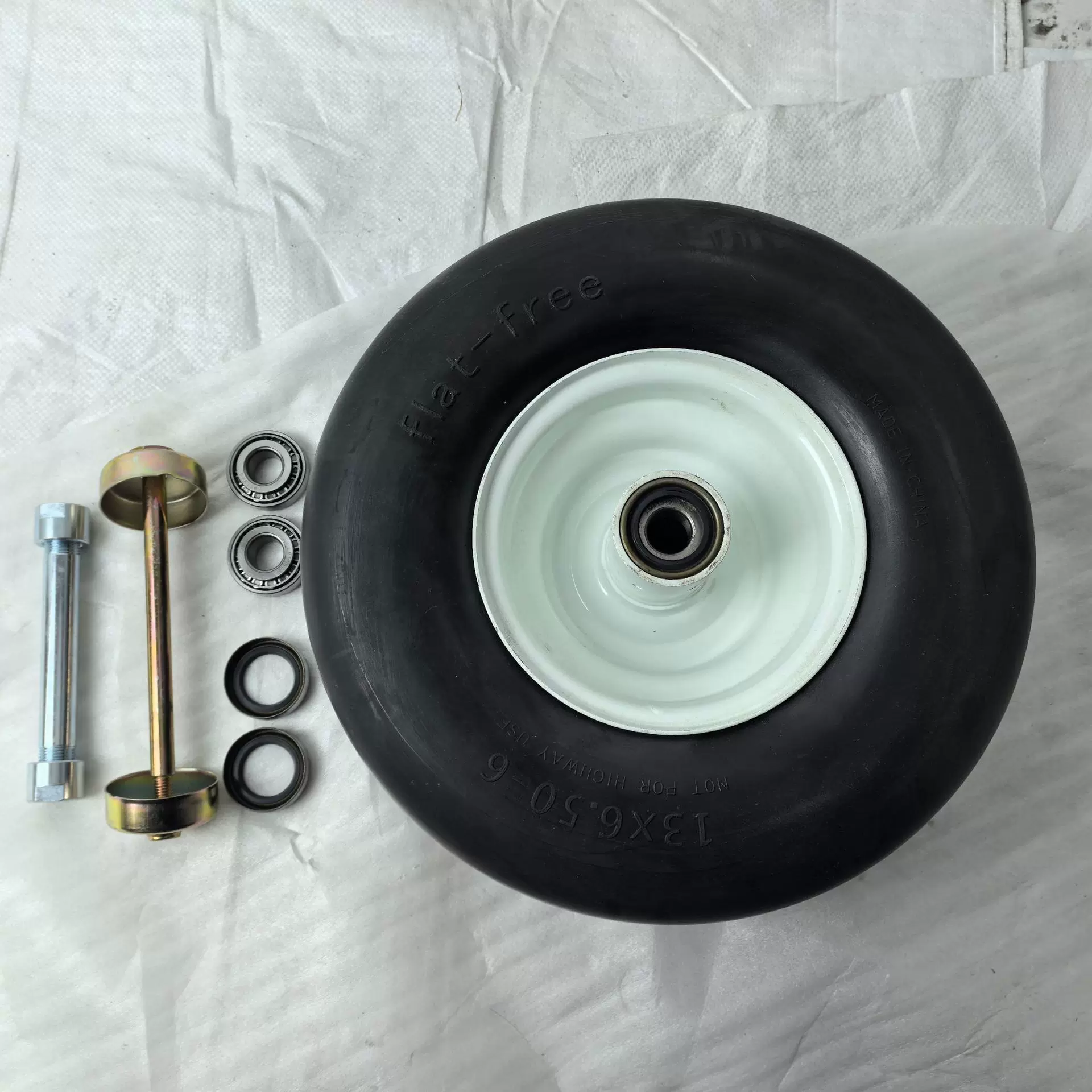 13x6.50-6PU实心发泡轮 工具车割草机轮 静音防爆轮 solid tyre