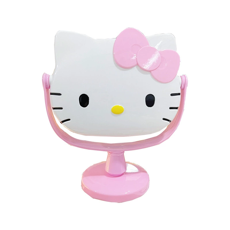 Вращающееся зеркало Hello Kitty, набор для DIY с нашивкой и сумочкой, зеркальце в стразах