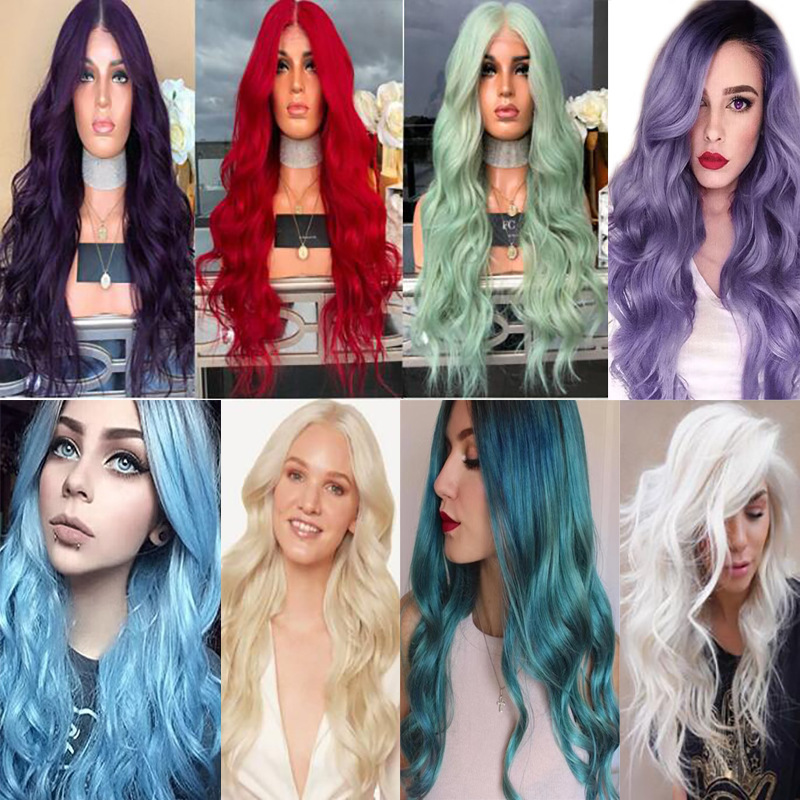 Cross-border foreign trade European and American Universal wig full head cover Hair Wigs wig medium long curly Hair big wave gradient