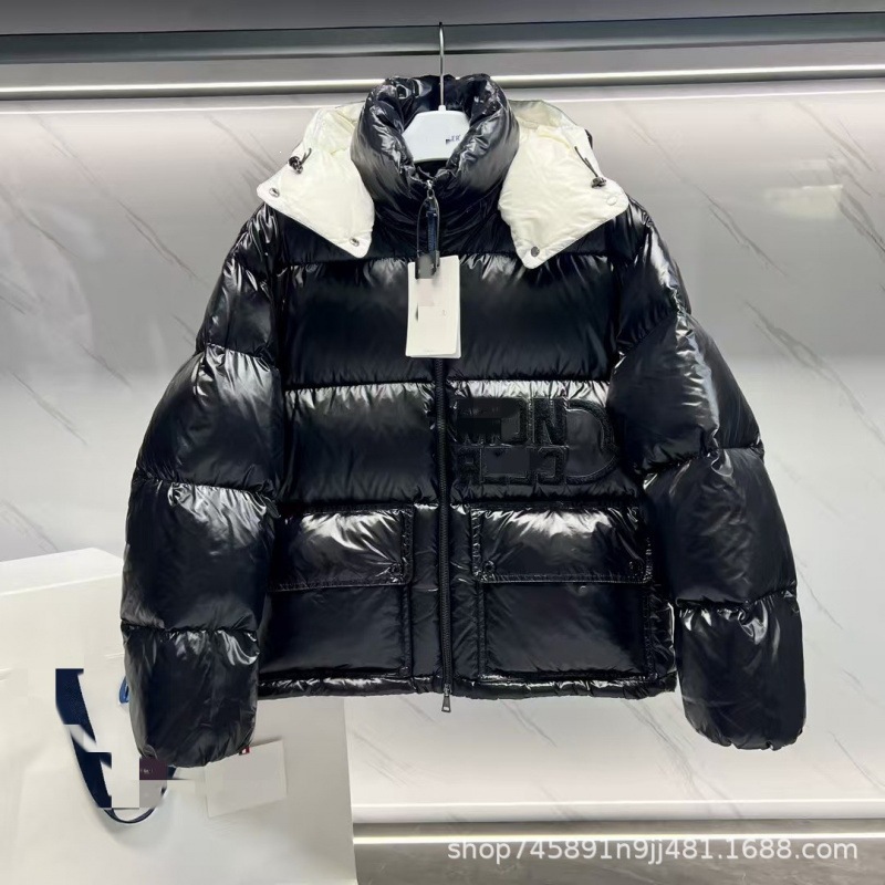 Moncler short down jacket, M brand patent nylon puffer jacket, Angelababy's style, unisex winter high-quality version