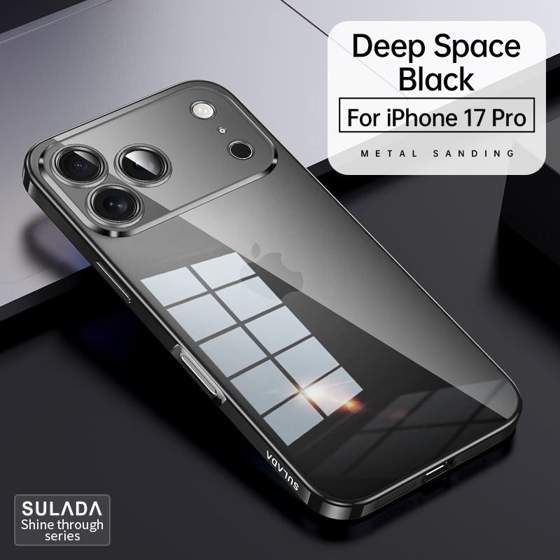 苹果17电镀透明壳SULADA炫透适用iPhone17超薄TPU保护套17Promax|undefined